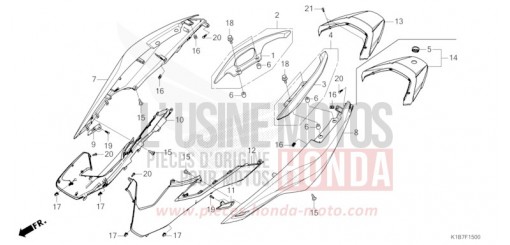 HOUSSE DE CARROSSERIE/POIGNEE ARRIERE NSS350AN de 2022